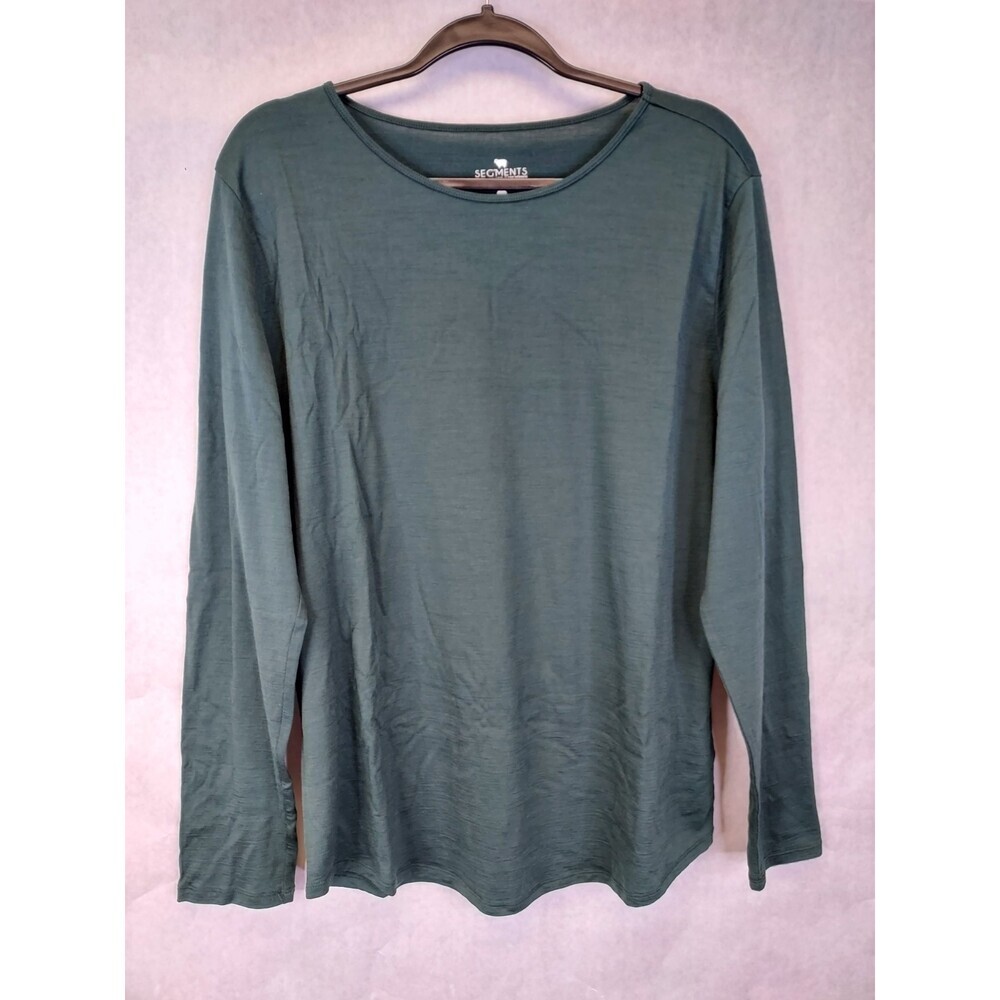 Segments Merino Wool Top Women XL Long Sleeve Base Layer Green Outdoor Gorpcore